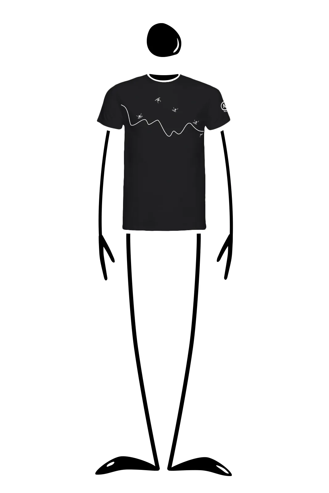 --T-shirt uomo “Snow jump” HASH-