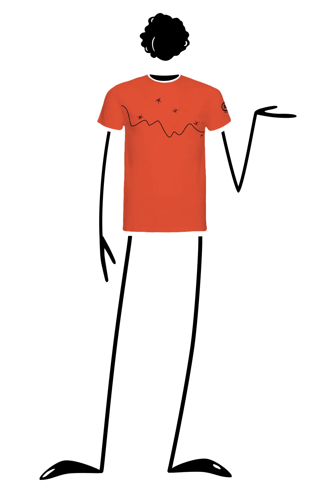 --T-shirt uomo “Snow jump” HASH-