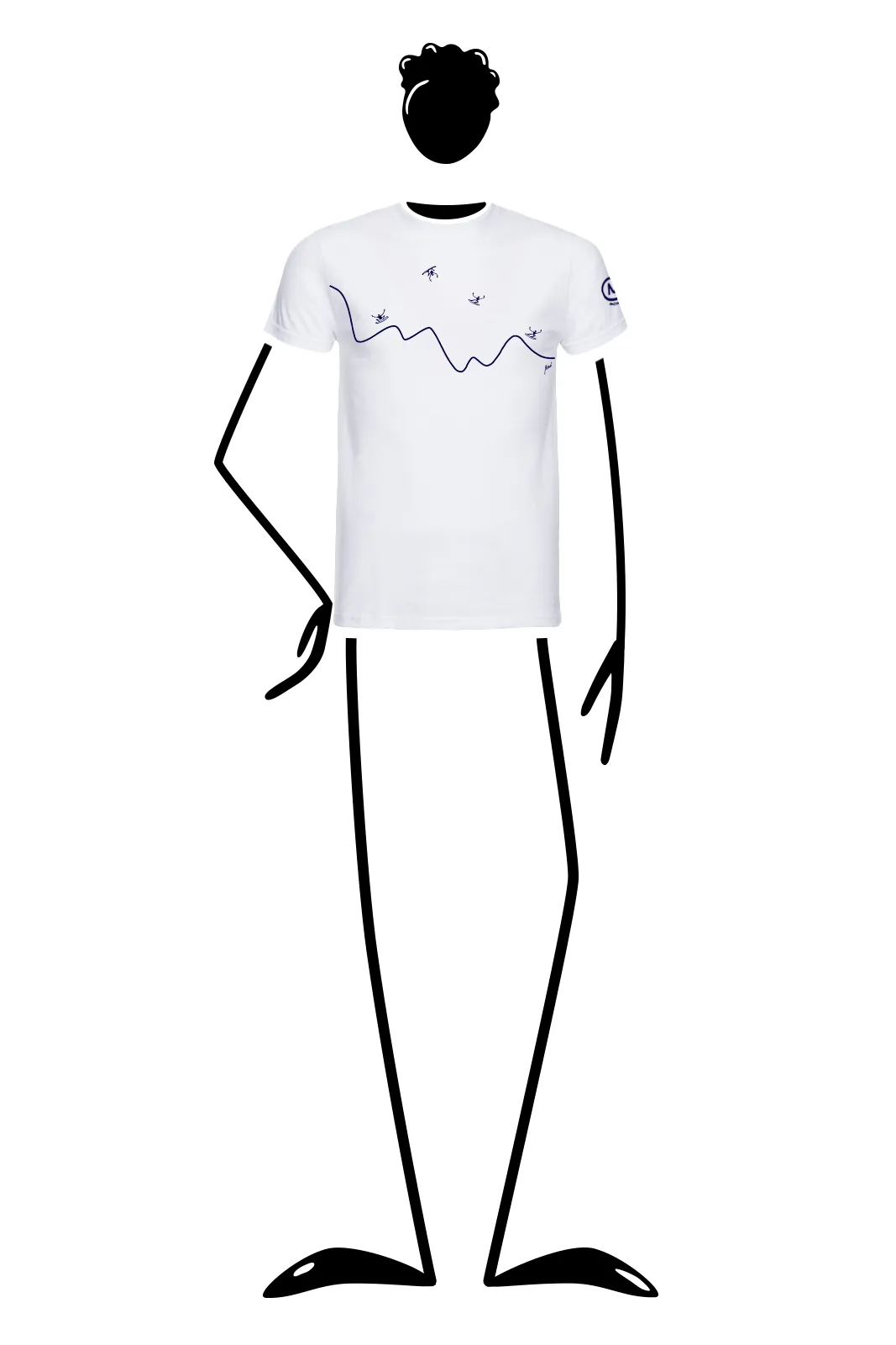 --T-shirt uomo “Snow jump” HASH-