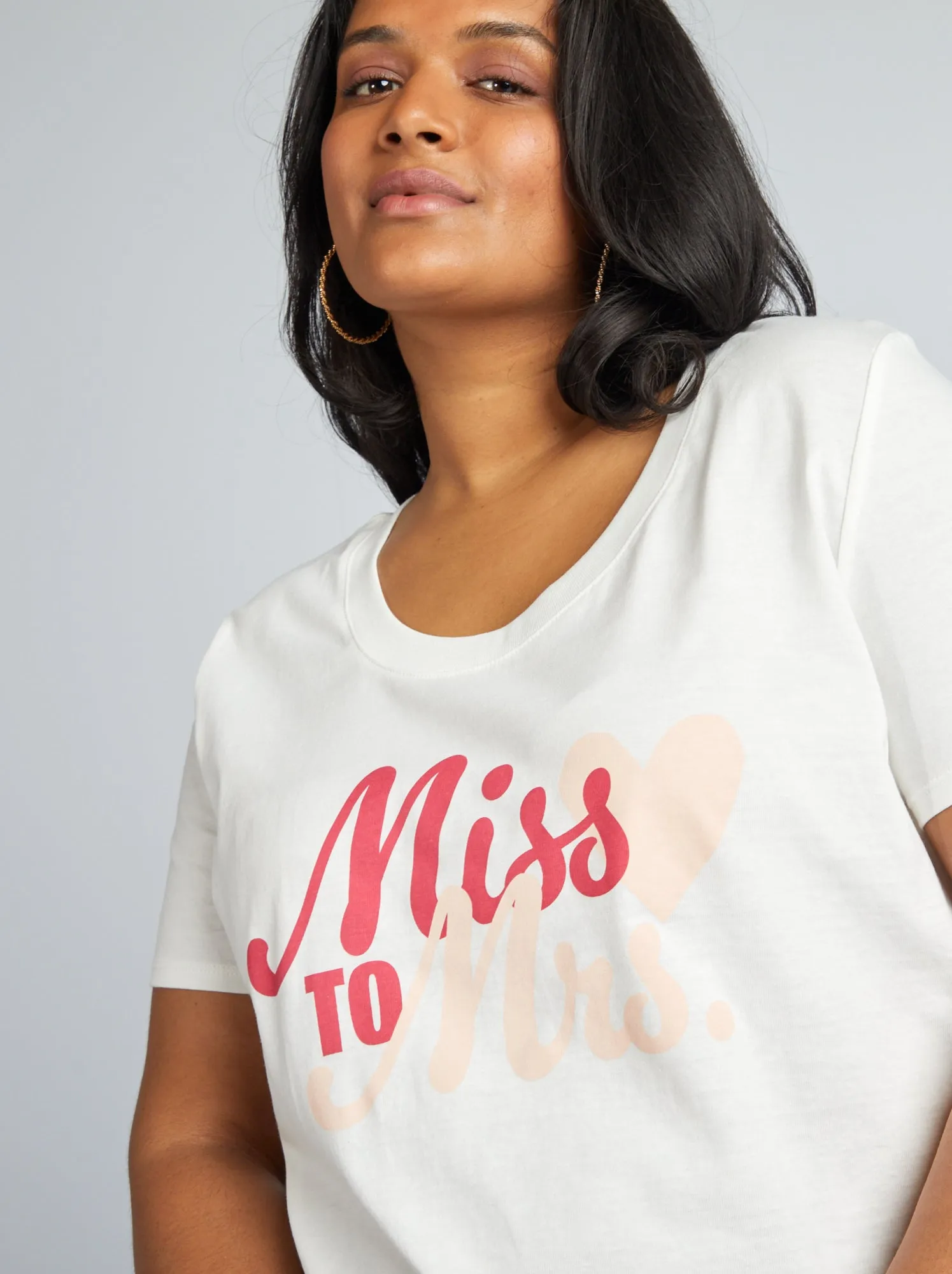 T-shirt 'Addio al nubilato' maniche corte - BIANCO