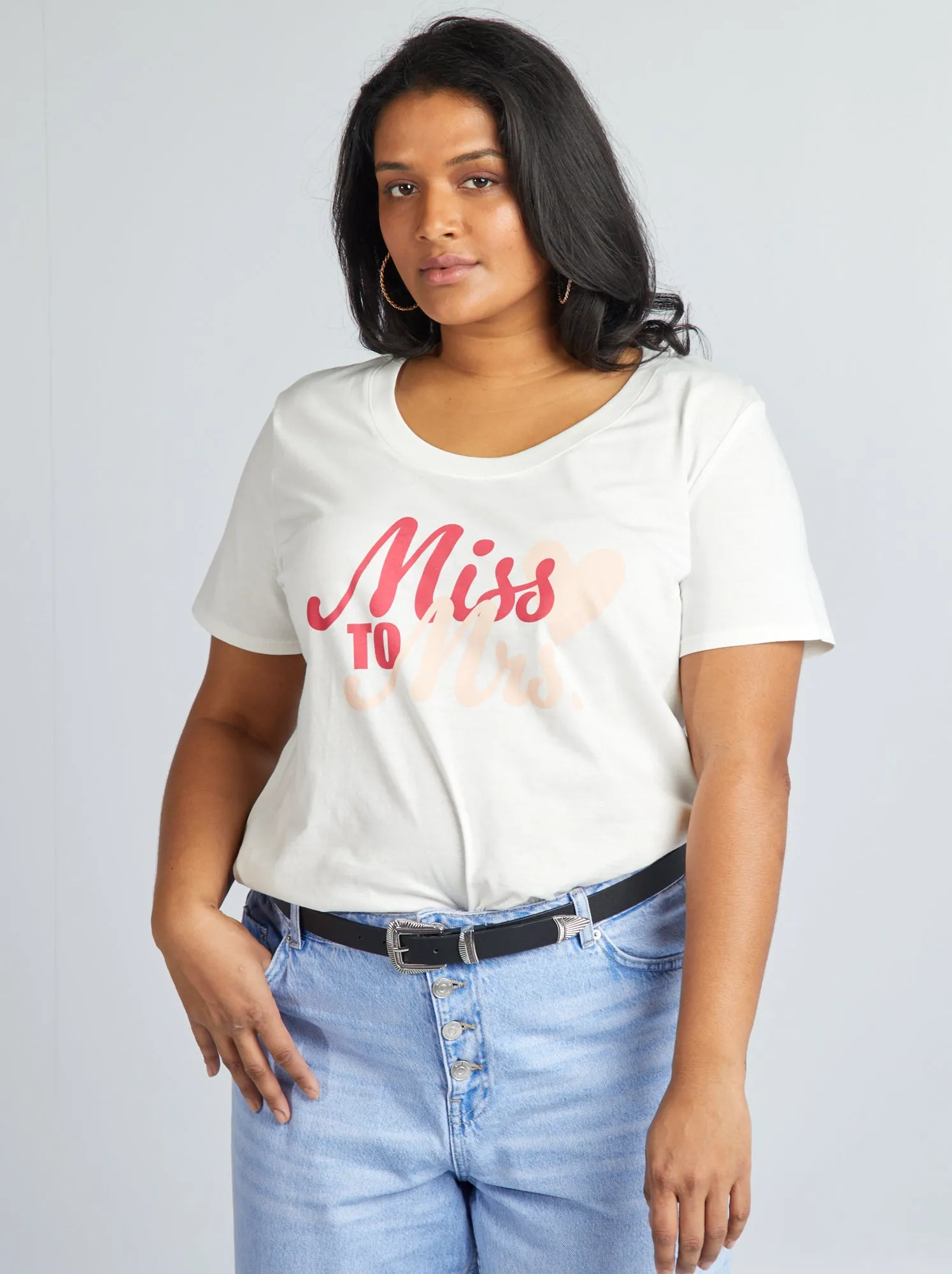 T-shirt 'Addio al nubilato' maniche corte - BIANCO
