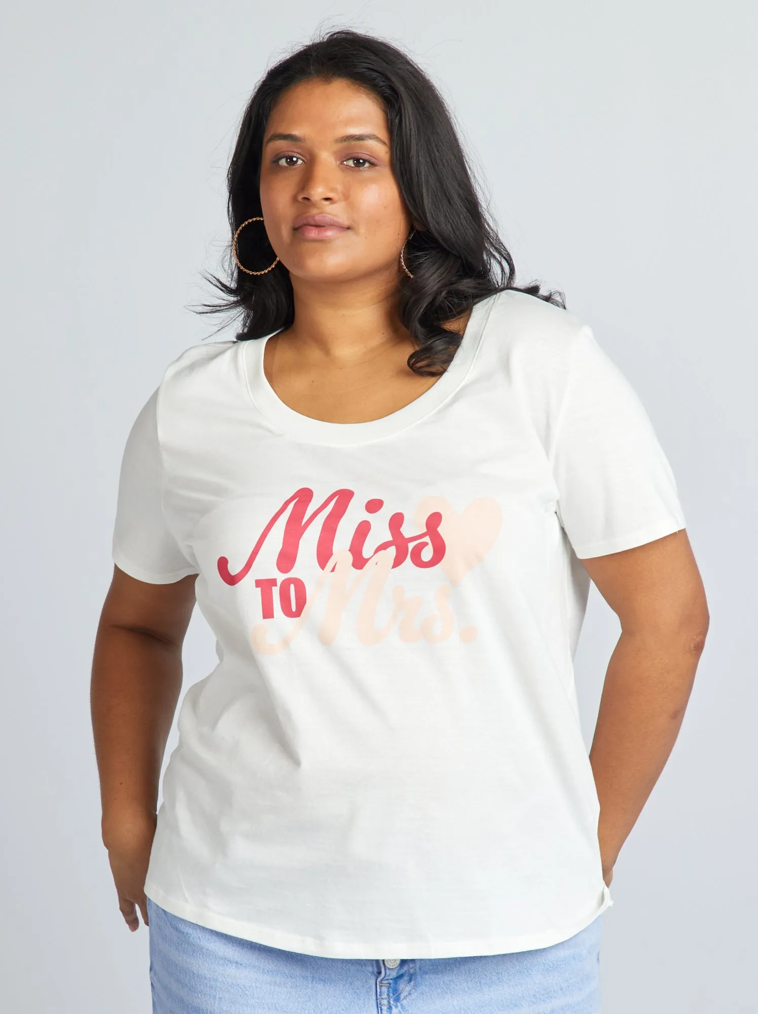 T-shirt 'Addio al nubilato' maniche corte - BIANCO