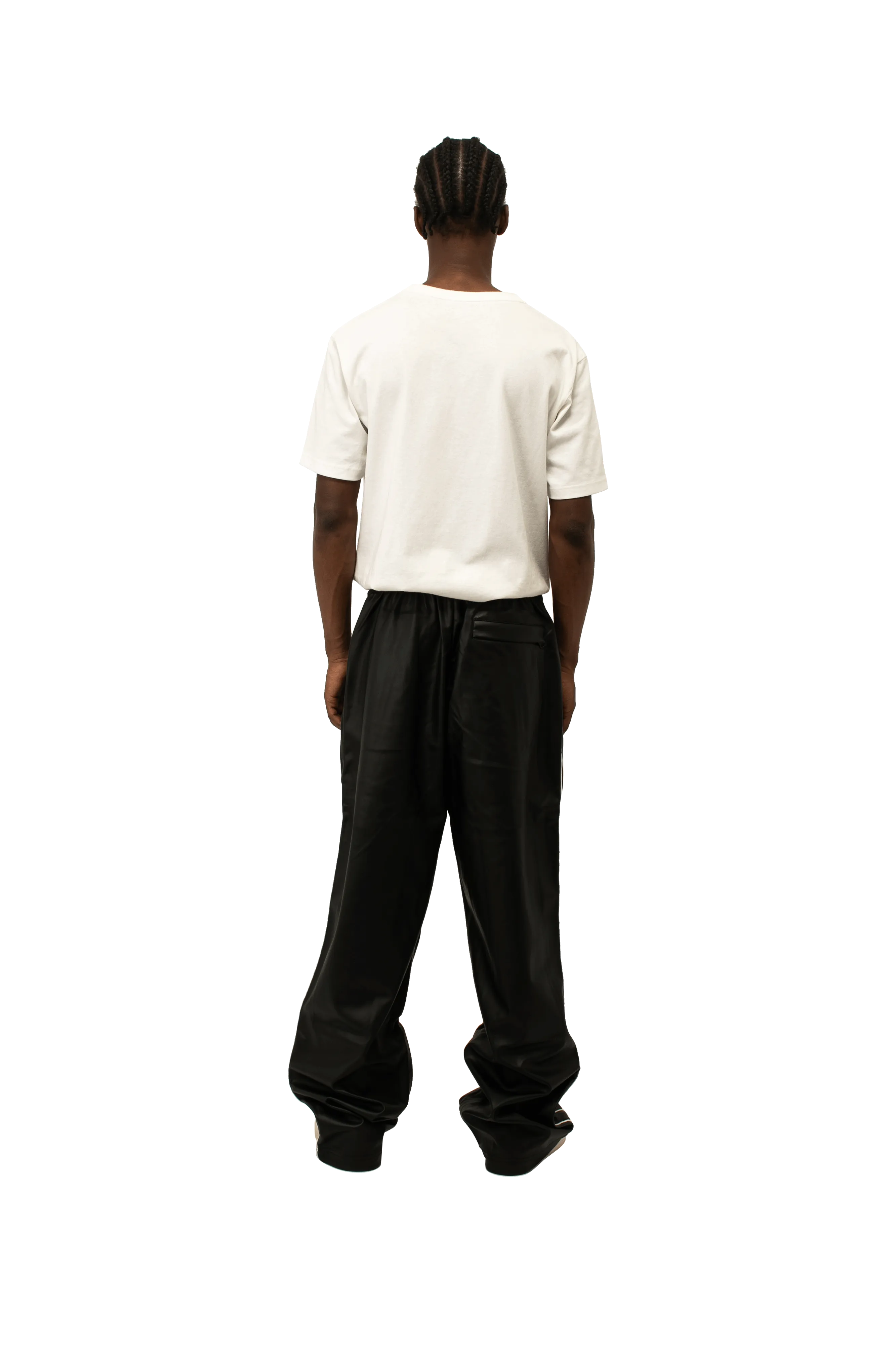 T7 Oversized Pleather Track Pants