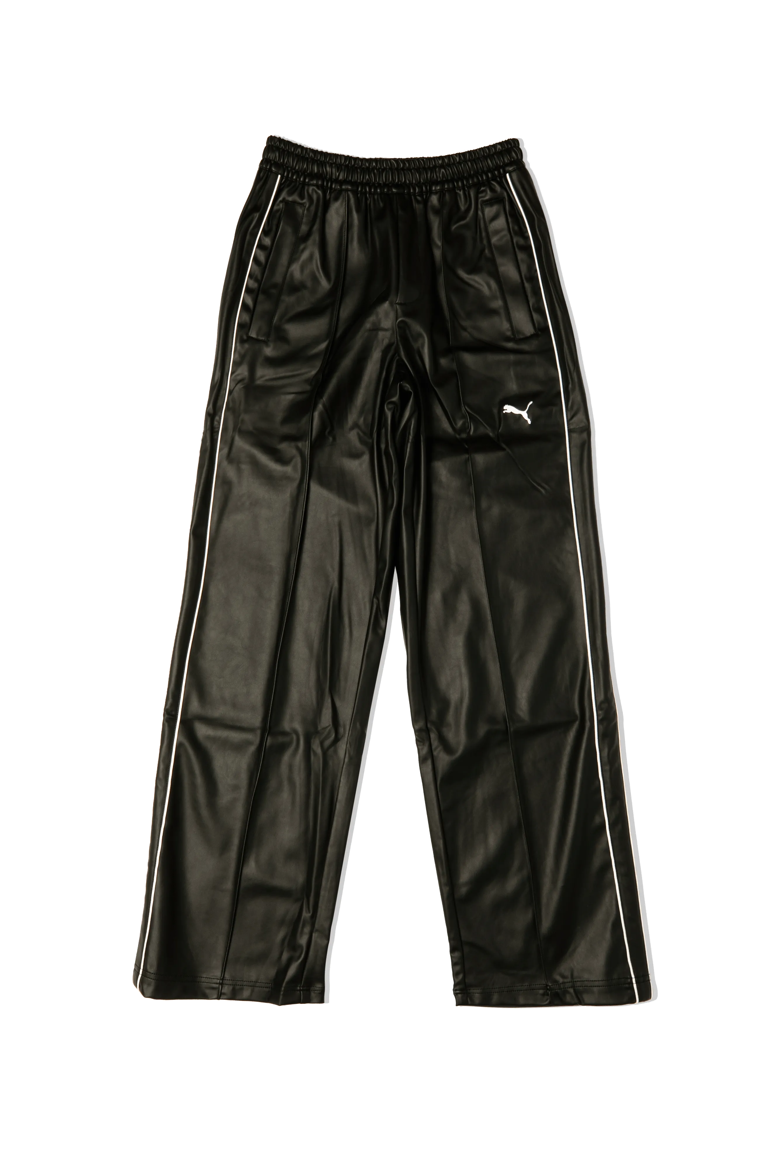 T7 Oversized Pleather Track Pants