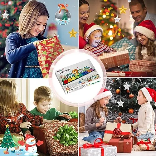 Tappetino Musicale per Bambini,Tappetino per Pianoforte,Tappetino da Ballo per Bambini con10 animali,Tappetino Musicale per Bamb