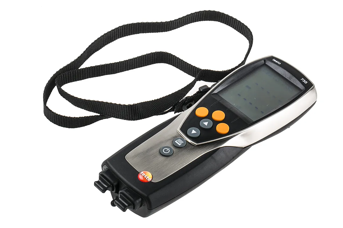 Termometro digitale Testo 735-2, sonda PT100, 3 ingressi, +800°C max