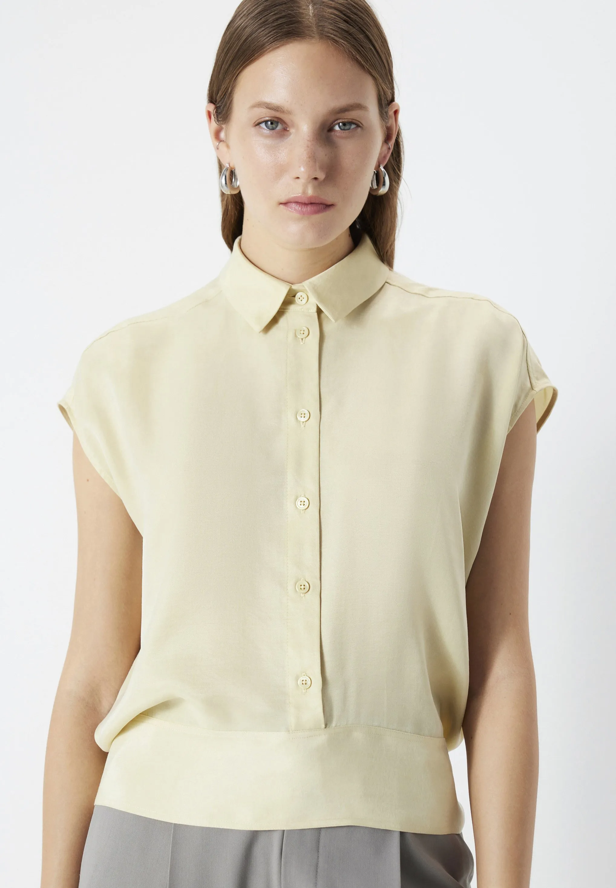 TIE-UP SHIRT COLLAR - Camicetta