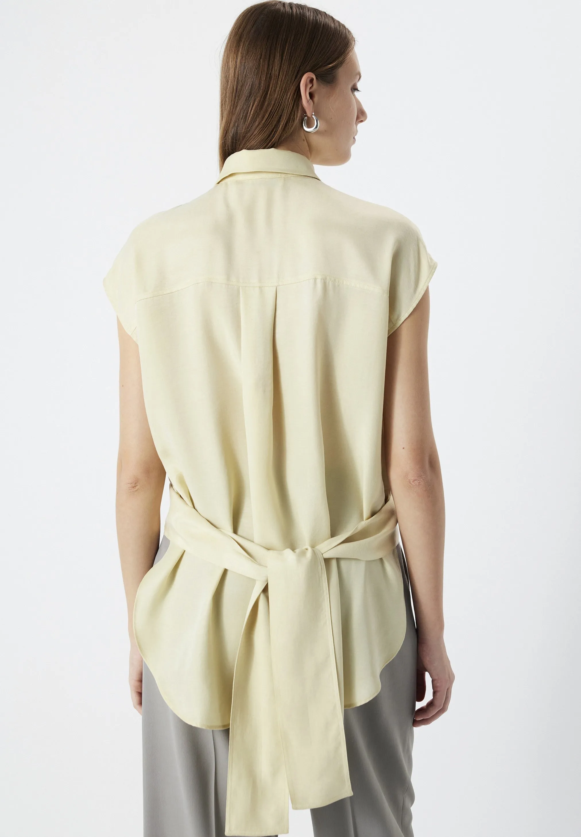 TIE-UP SHIRT COLLAR - Camicetta