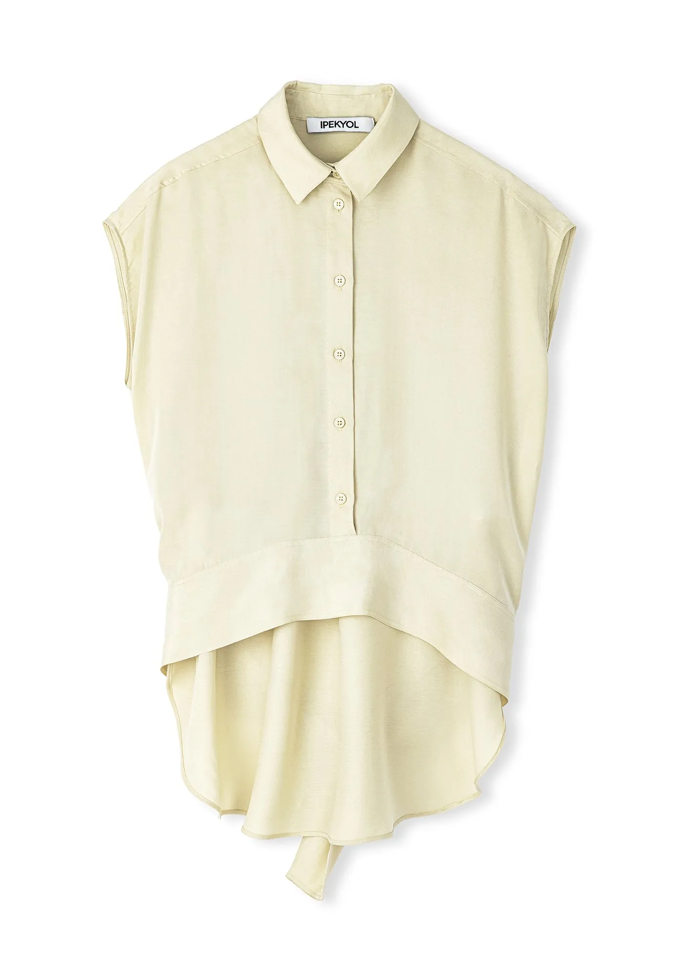 TIE-UP SHIRT COLLAR - Camicetta