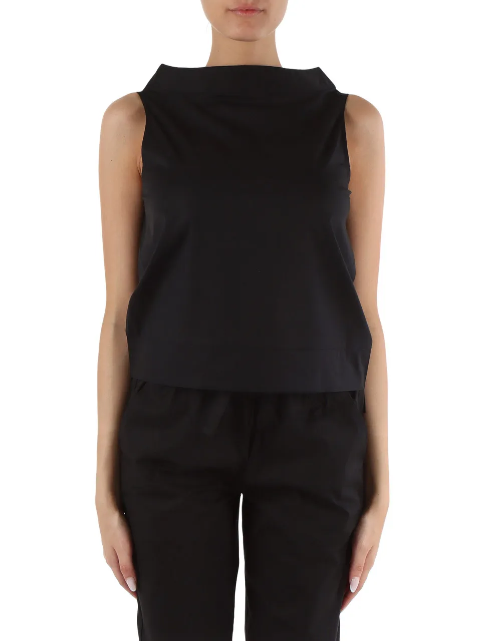 Top in popeline di cotone