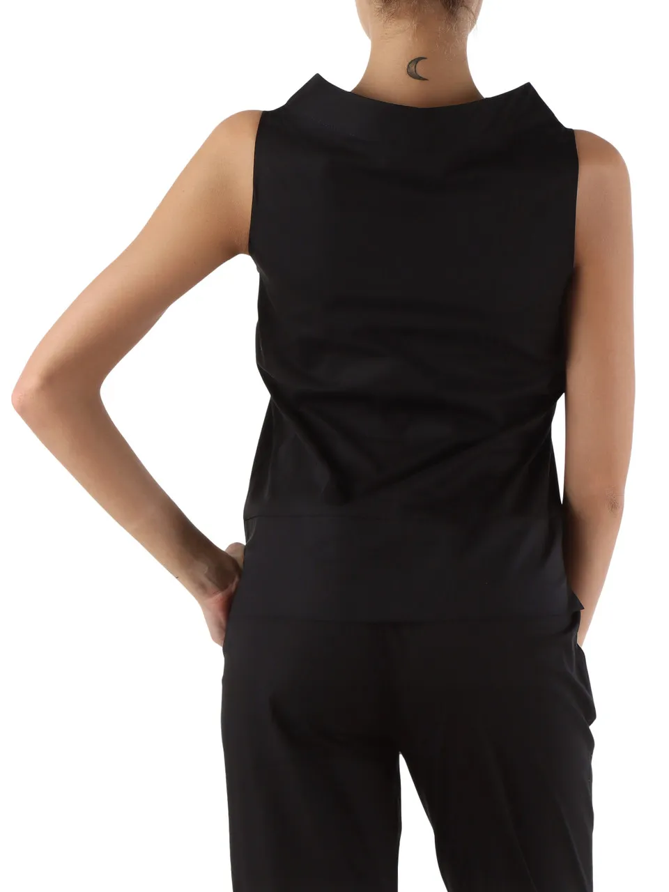 Top in popeline di cotone