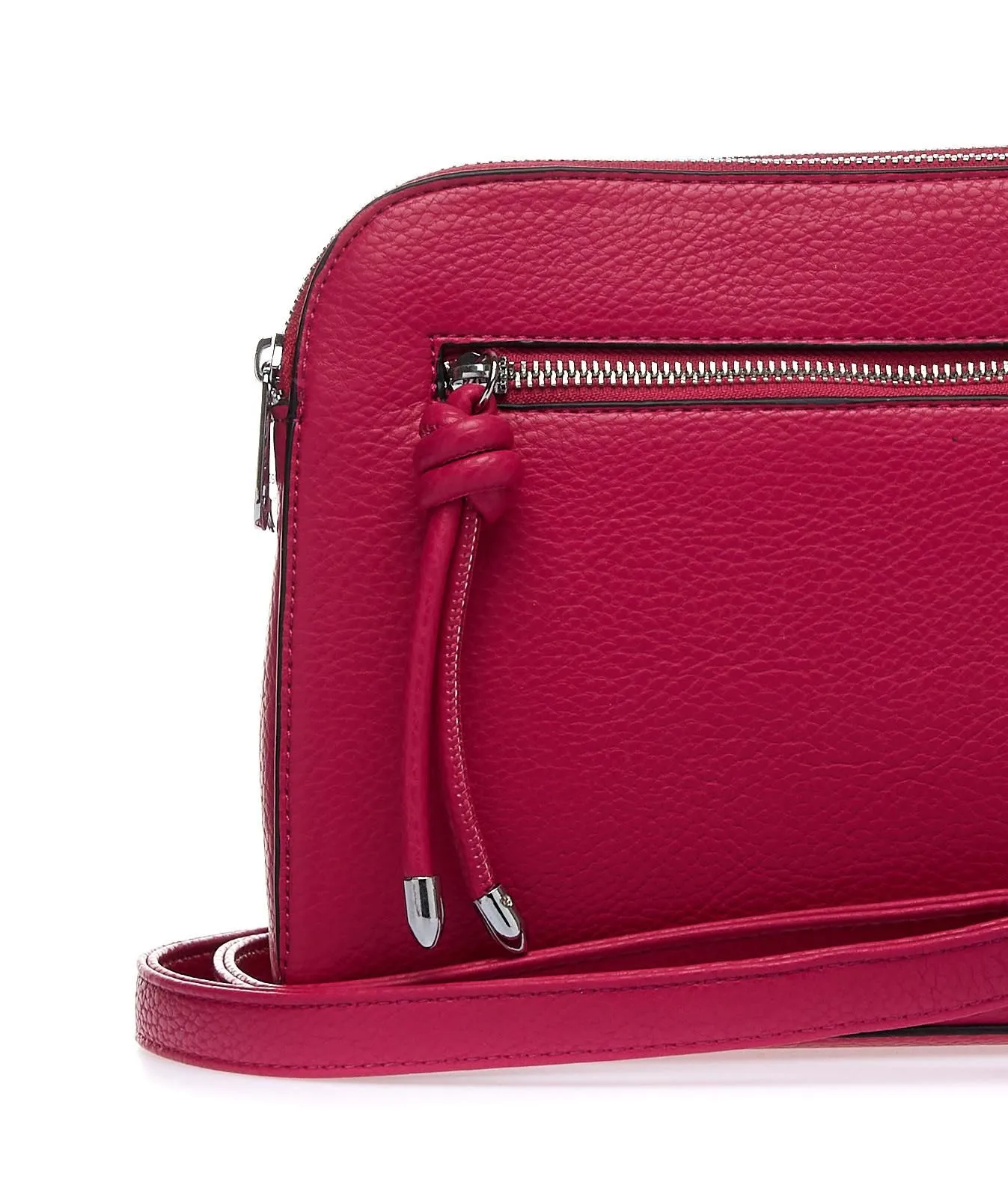 Tracolla fucsia con doppia zip con ciondolo