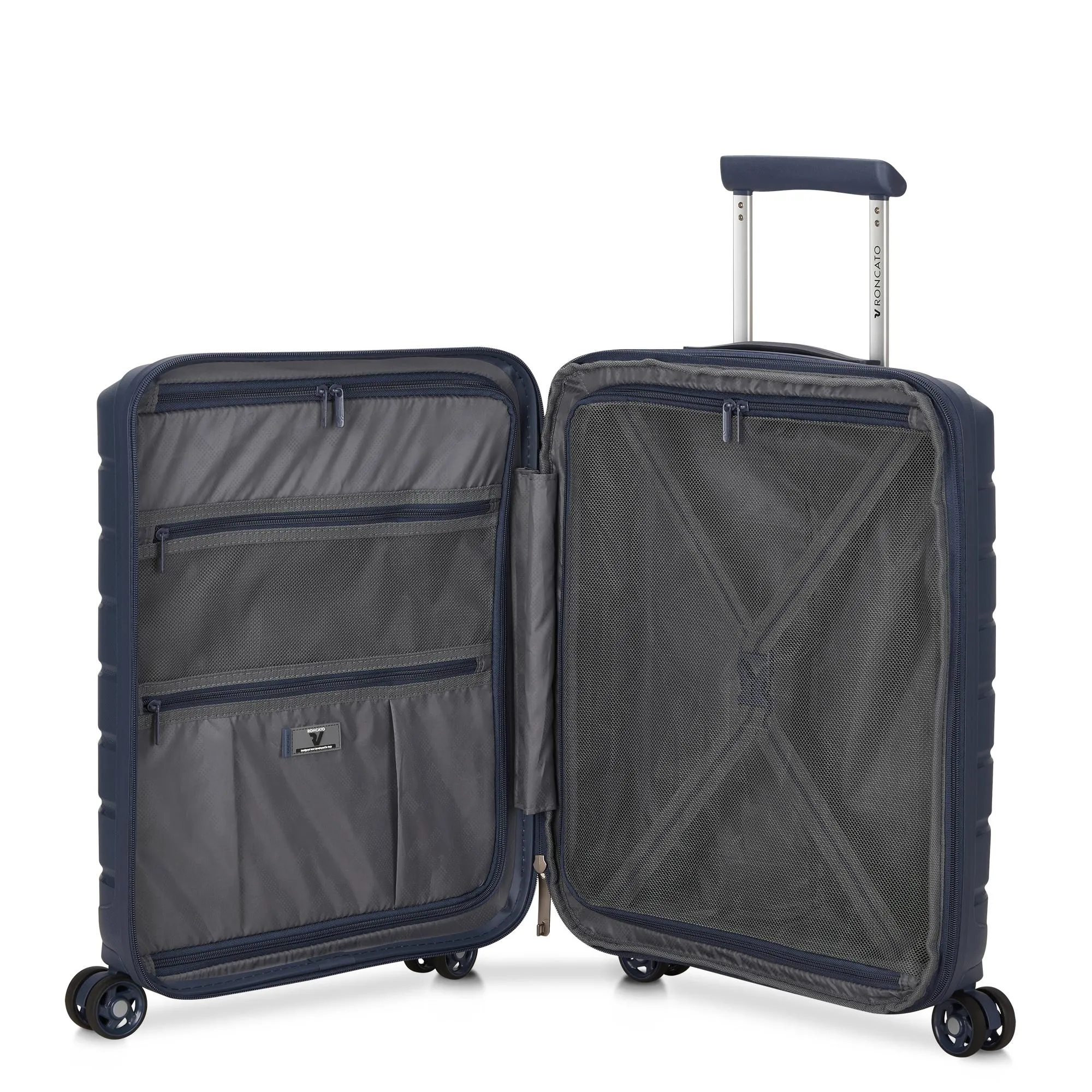 Trolley Cabina RONCATO B-Flying Blu Con Tasca Porta Pc