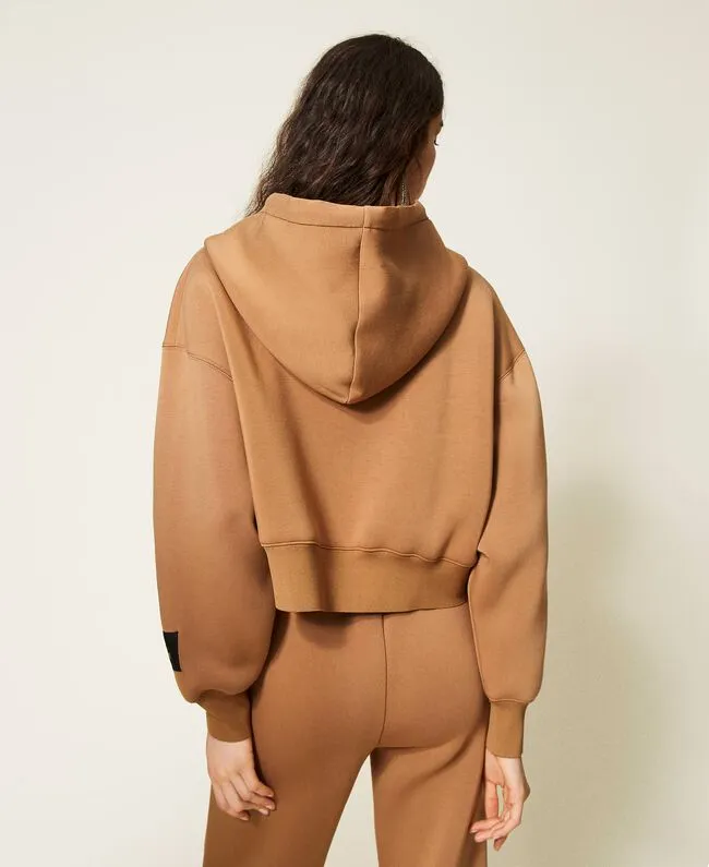 Twin Set Sweatshirt in Scuba / Brown