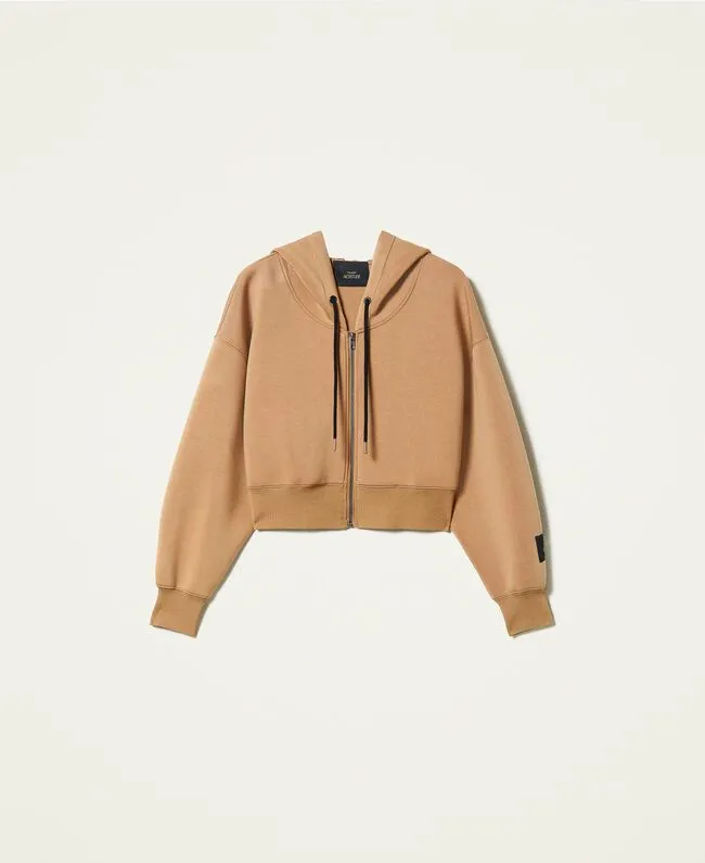 Twin Set Sweatshirt in Scuba / Brown