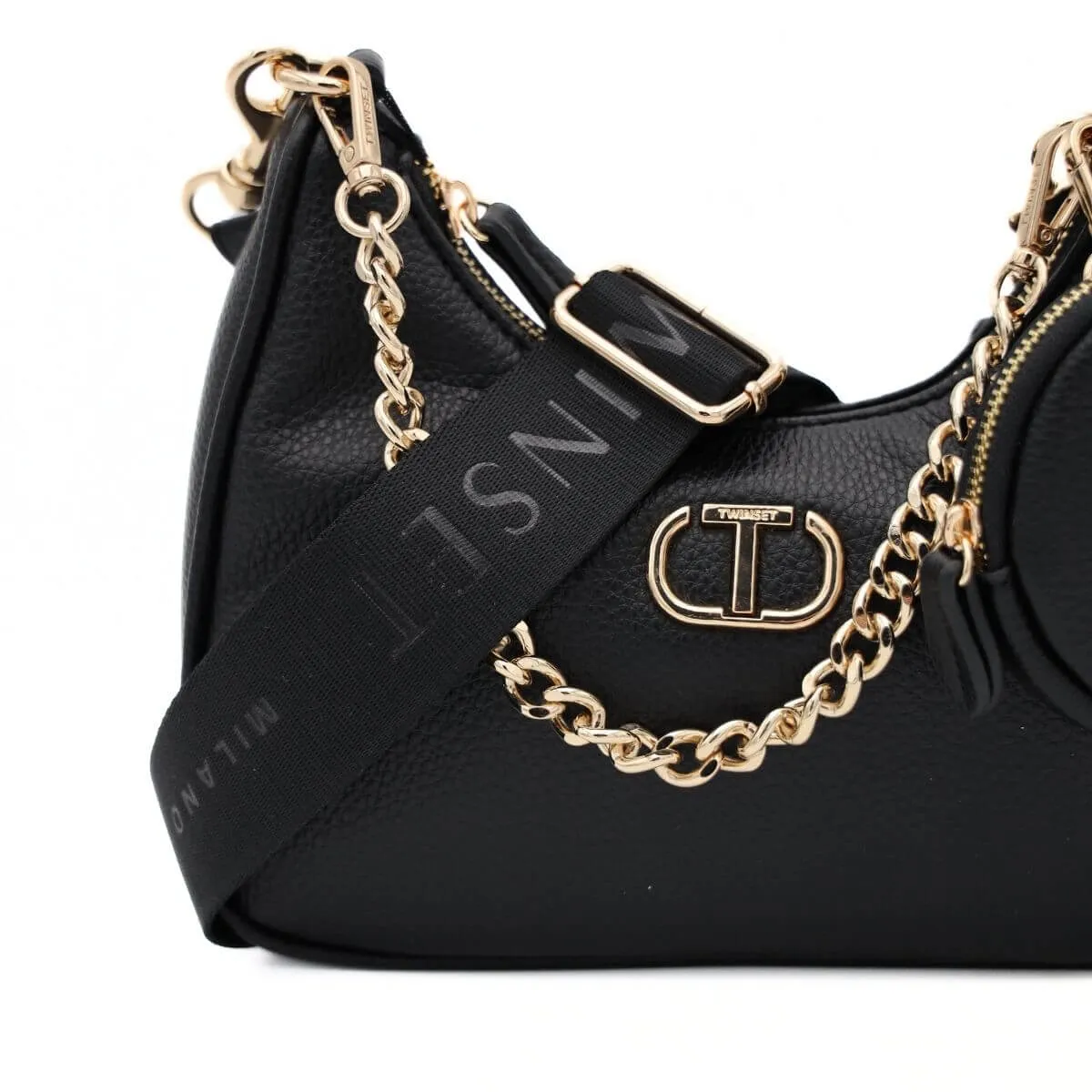 TWINSET BORSA HOBO MINI TB7312 NERO  