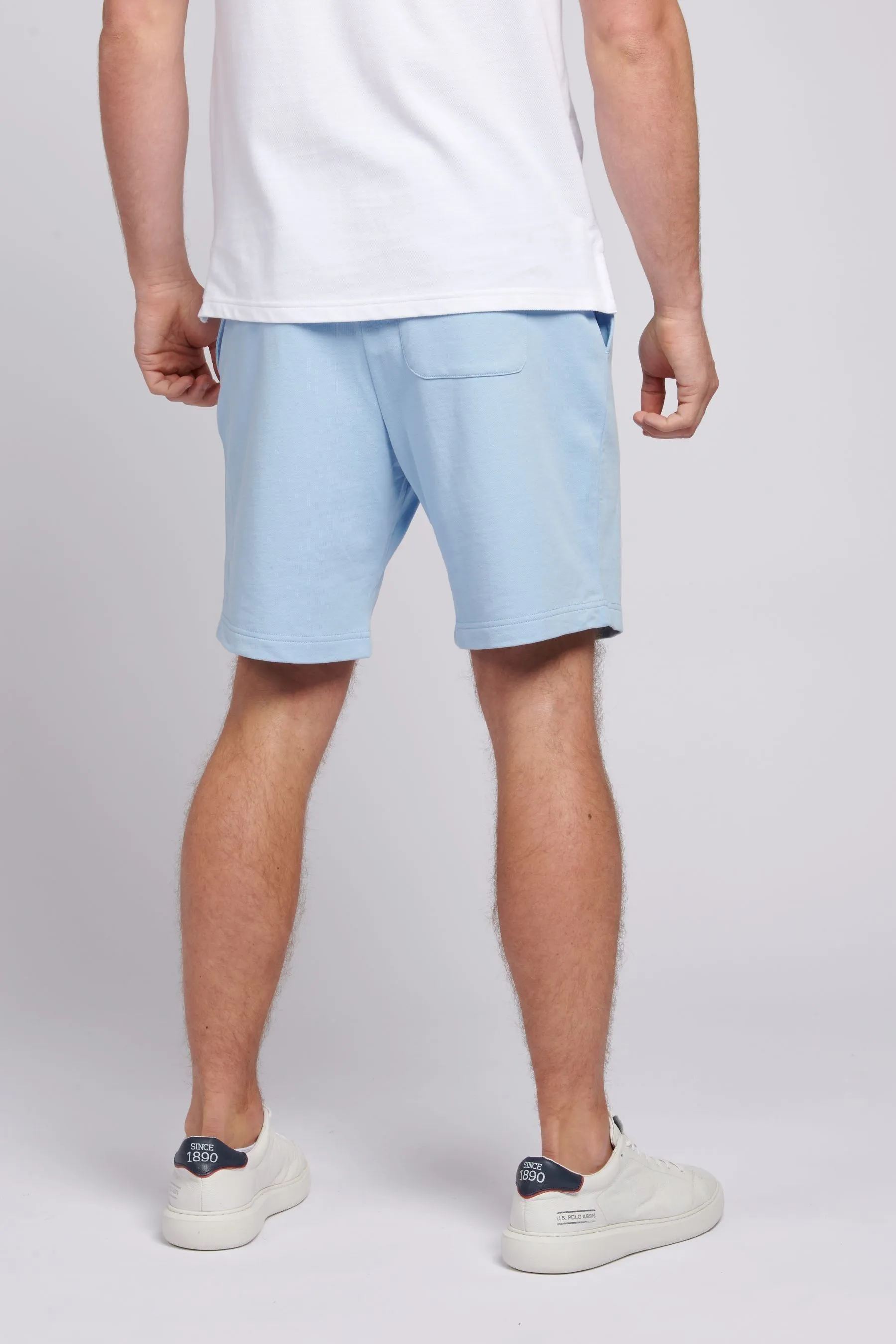 U.S. Polo Assn. Uomo - Shorts in felpa con doppio cavaliere vestibilità classica    
