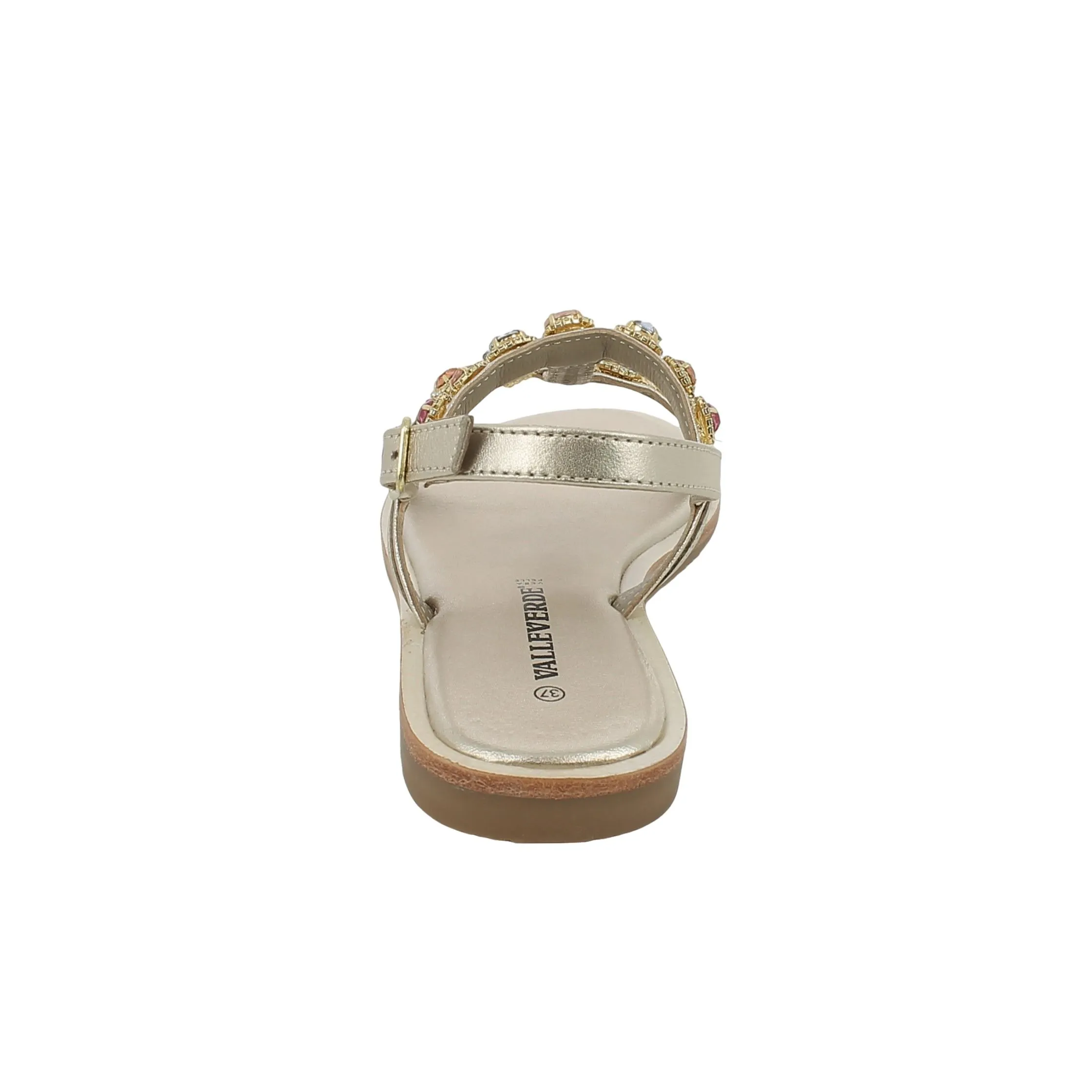 Valleverde  Sandalo Gioiello Oro con Strass Multicolor 