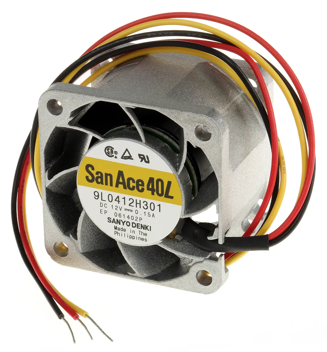 Ventola assiale in c.c. Sanyo Denki San Ace 9L, 22m³/h, 12 V c.c., 40 x 40 x 28mm
