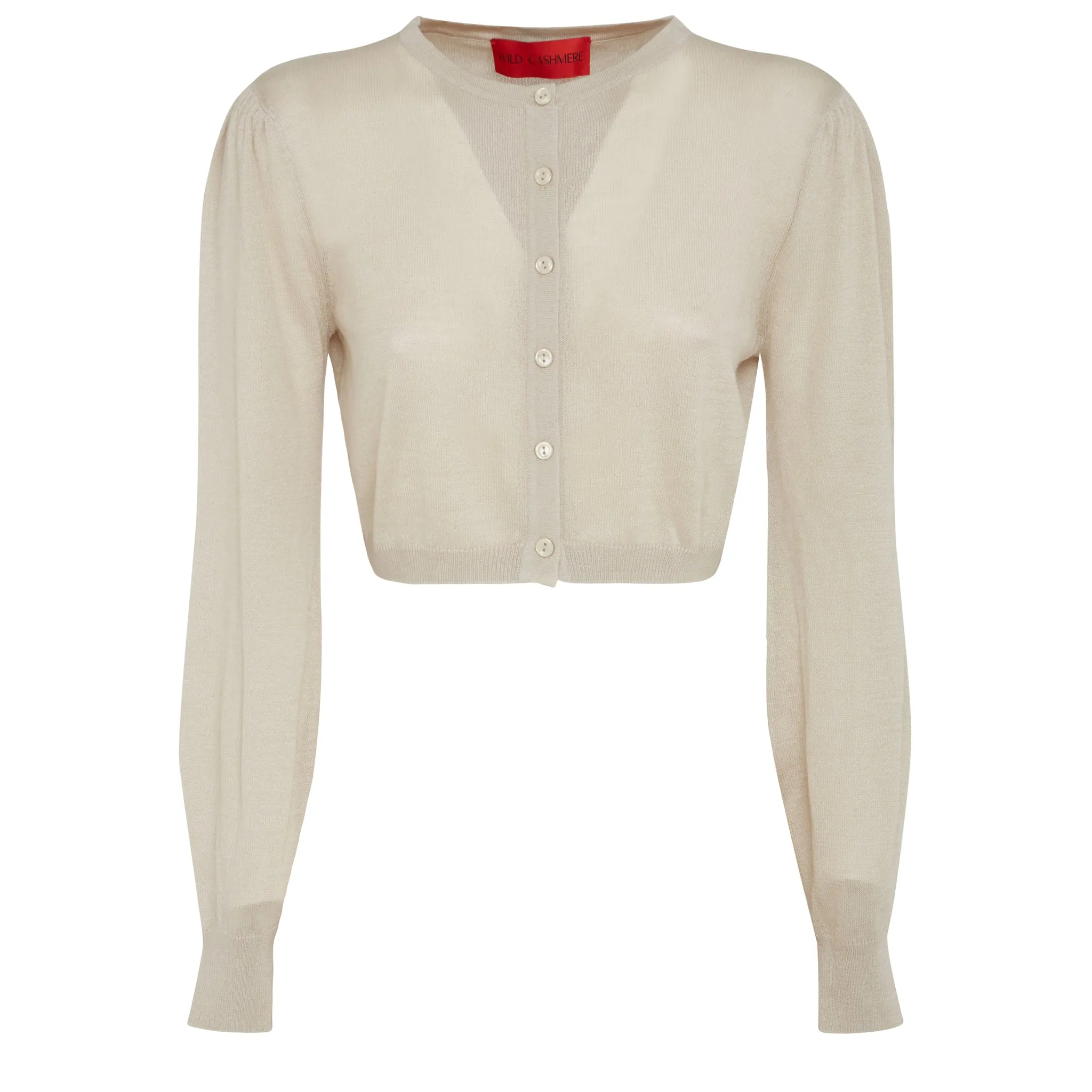 WILD CASHMERE  Cardigan in seta e cashmere beige
