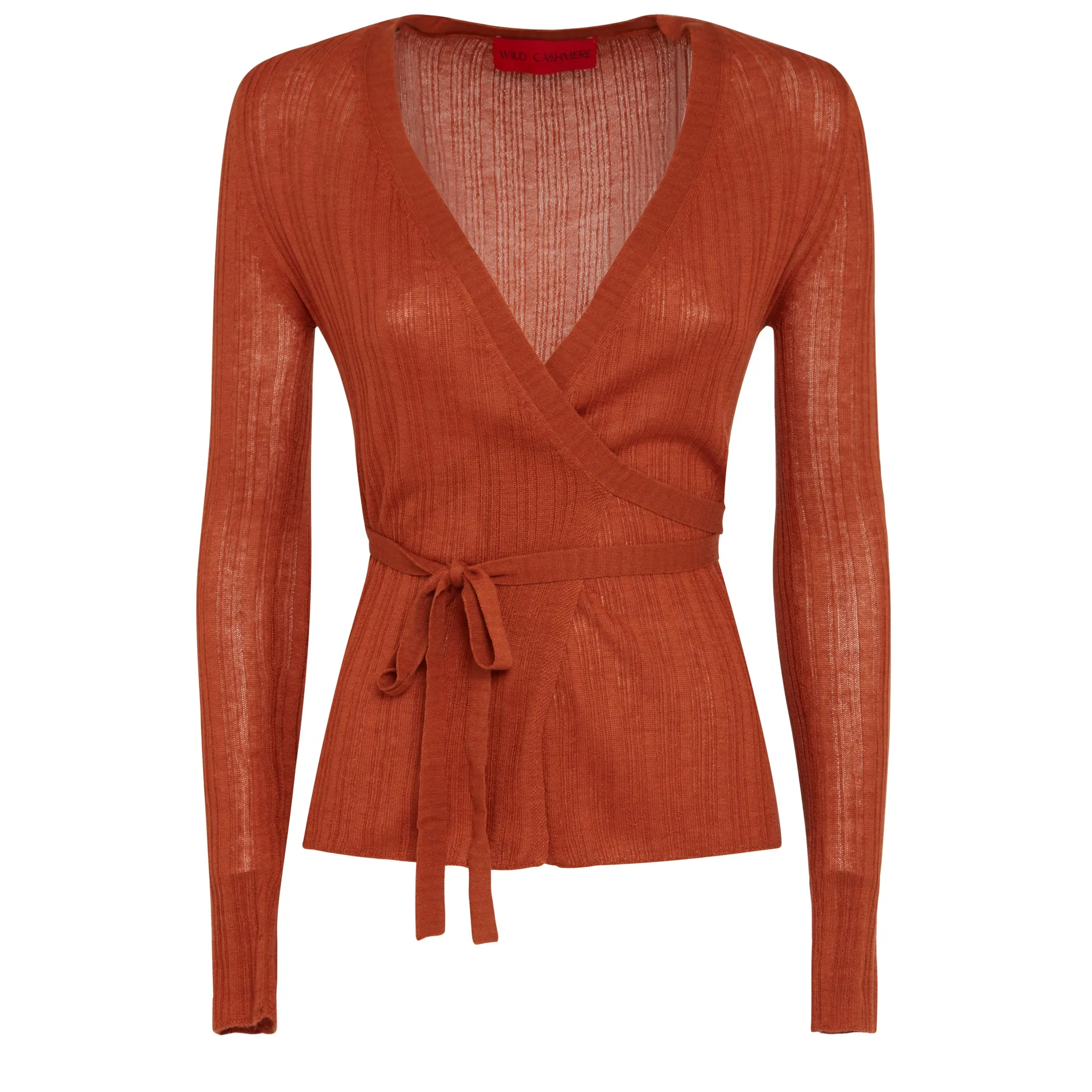 WILD CASHMERE  Cardigan in seta marrone
