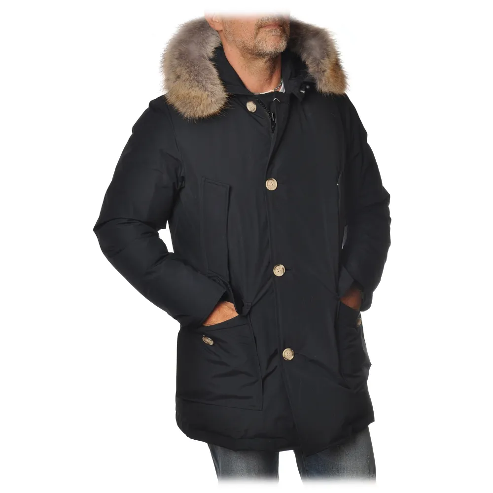 Woolrich - Piumino Parka con Pelliccia Removibile - Blu - Giacca - Luxury Exclusive Collection