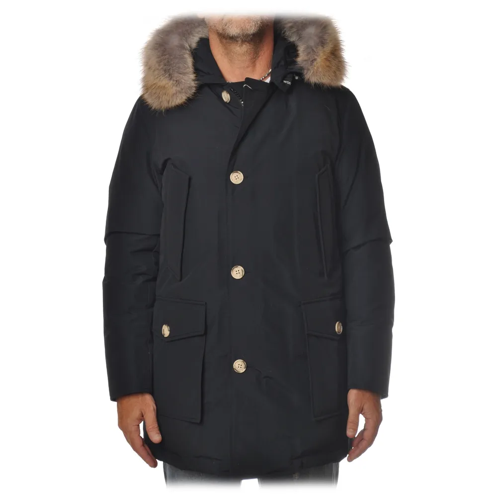 Woolrich - Piumino Parka con Pelliccia Removibile - Blu - Giacca - Luxury Exclusive Collection