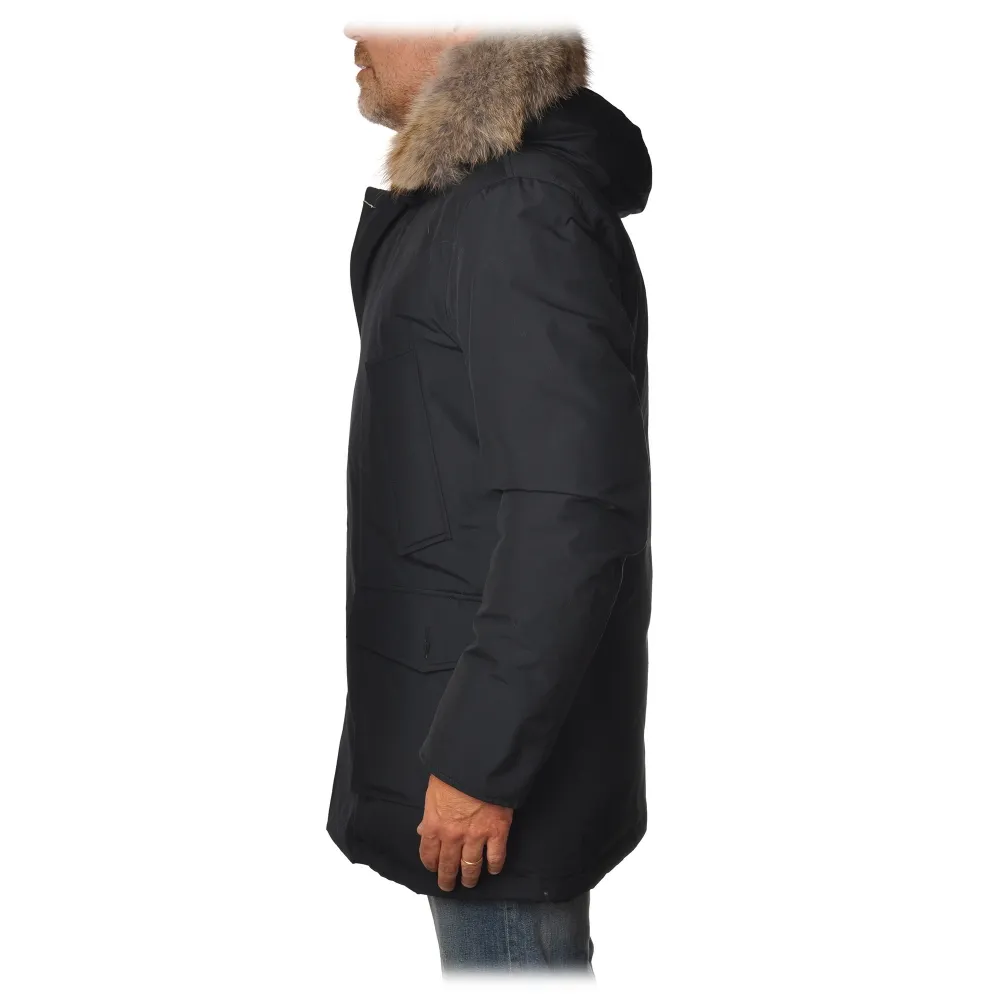 Woolrich - Piumino Parka con Pelliccia Removibile - Blu - Giacca - Luxury Exclusive Collection