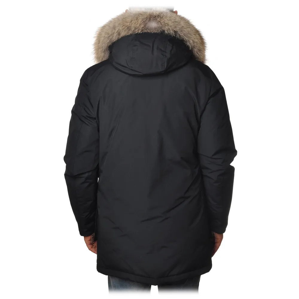 Woolrich - Piumino Parka con Pelliccia Removibile - Blu - Giacca - Luxury Exclusive Collection