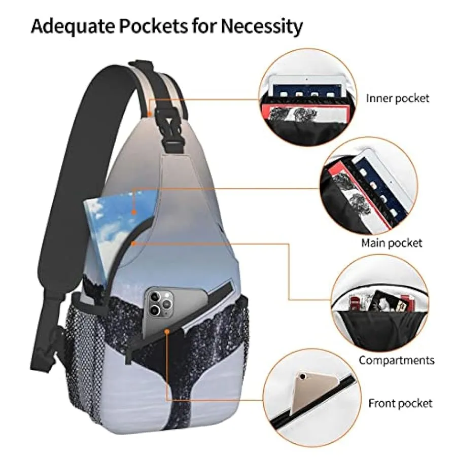 YUNKOU borsa a tracolla da uomo zaino unisex una borsa a tracolla zaino da viaggio da trekking, nero, Taglia unica 192478178