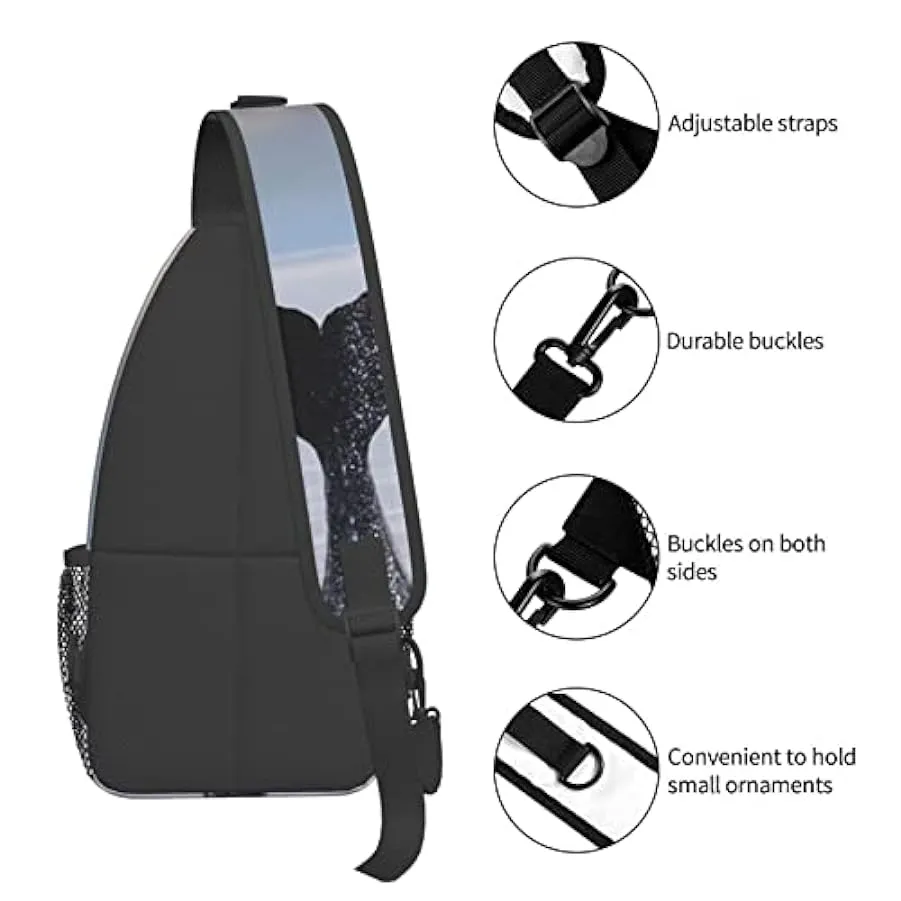 YUNKOU borsa a tracolla da uomo zaino unisex una borsa a tracolla zaino da viaggio da trekking, nero, Taglia unica 192478178