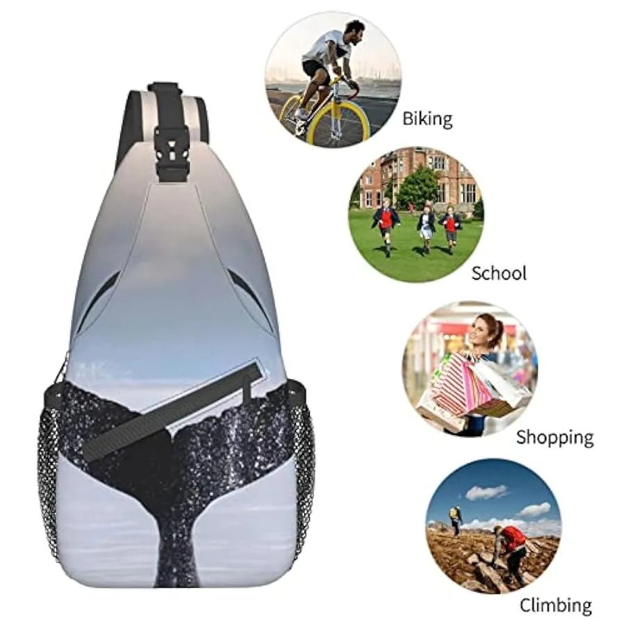 YUNKOU borsa a tracolla da uomo zaino unisex una borsa a tracolla zaino da viaggio da trekking, nero, Taglia unica 192478178