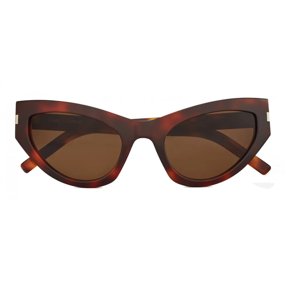Yves Saint Laurent - Occhiali da Sole New Wave SL 215 Grace con Montatura Cat-Eye - Havana - Saint Laurent Eyewear