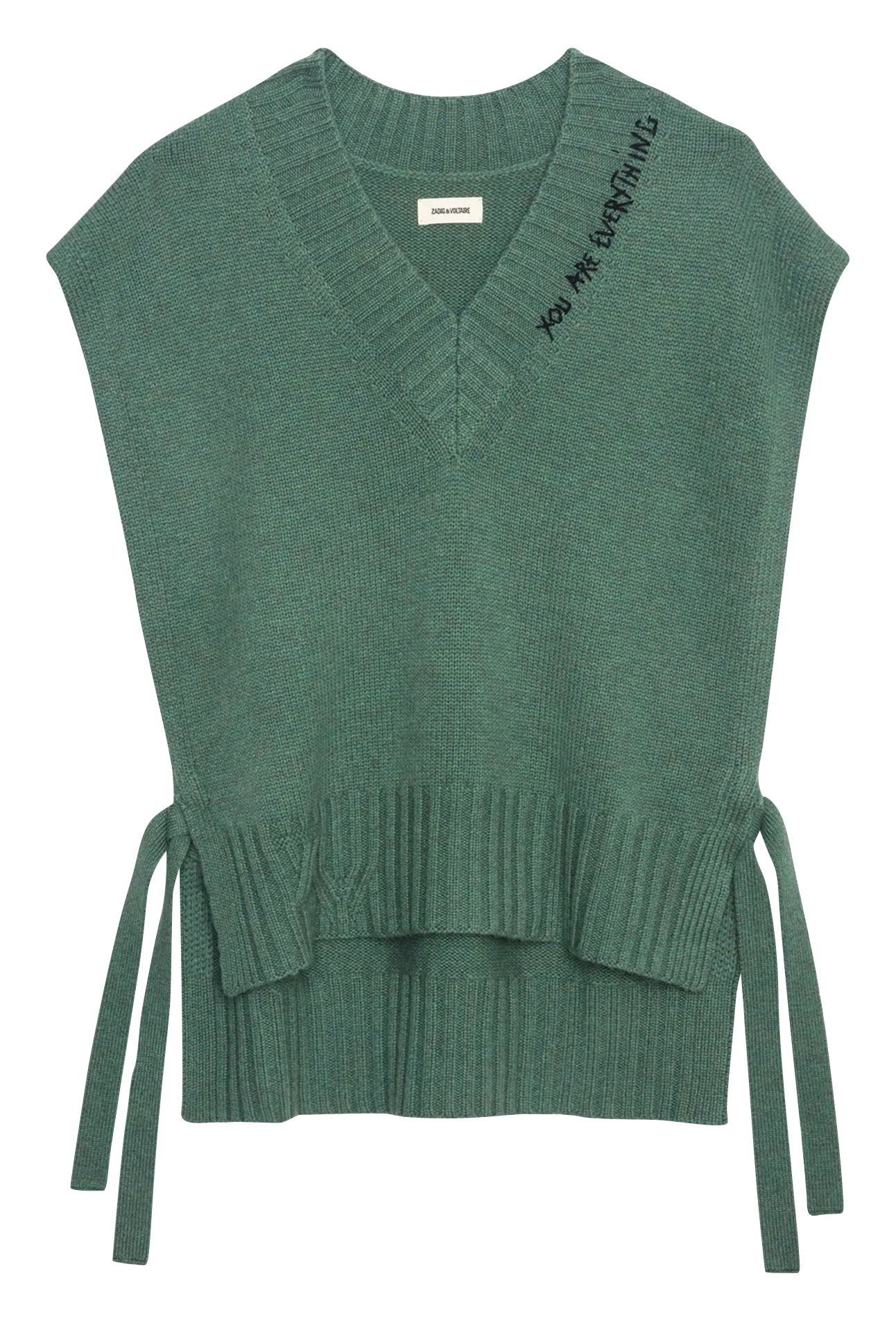  ZADIG&VOLTAIRE   IDA - Maglione serigrafato in cashmere | Verde