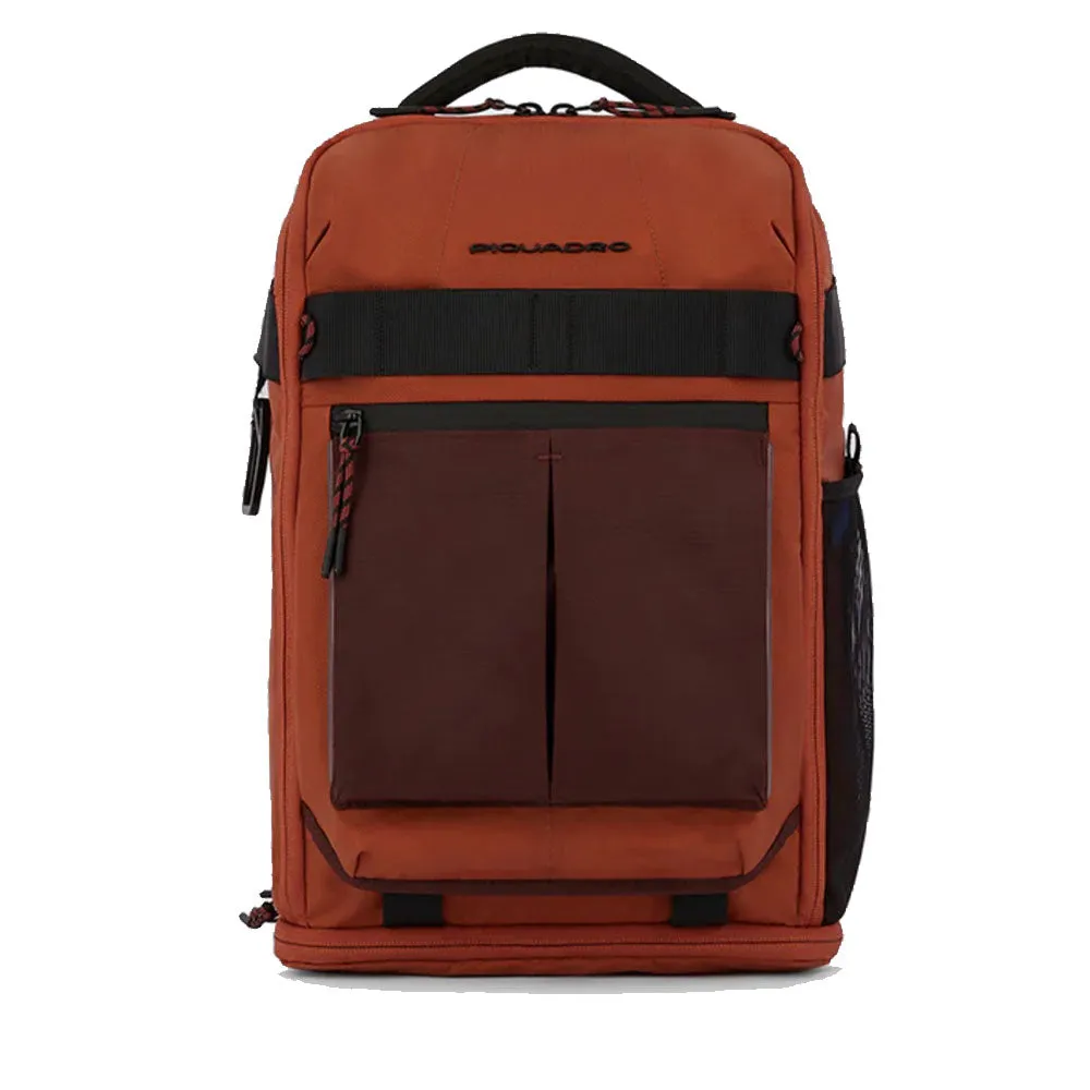 Zaino da Bici PIQUADRO in Nylon Riciclato Arancione con Porta Pc 14 Linea Arne - CA5999S125L