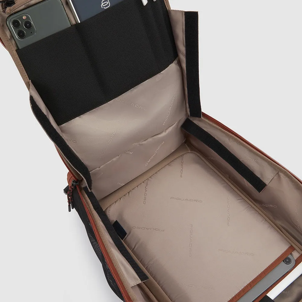 Zaino da Bici PIQUADRO in Nylon Riciclato Arancione con Porta Pc 14 Linea Arne - CA5999S125L
