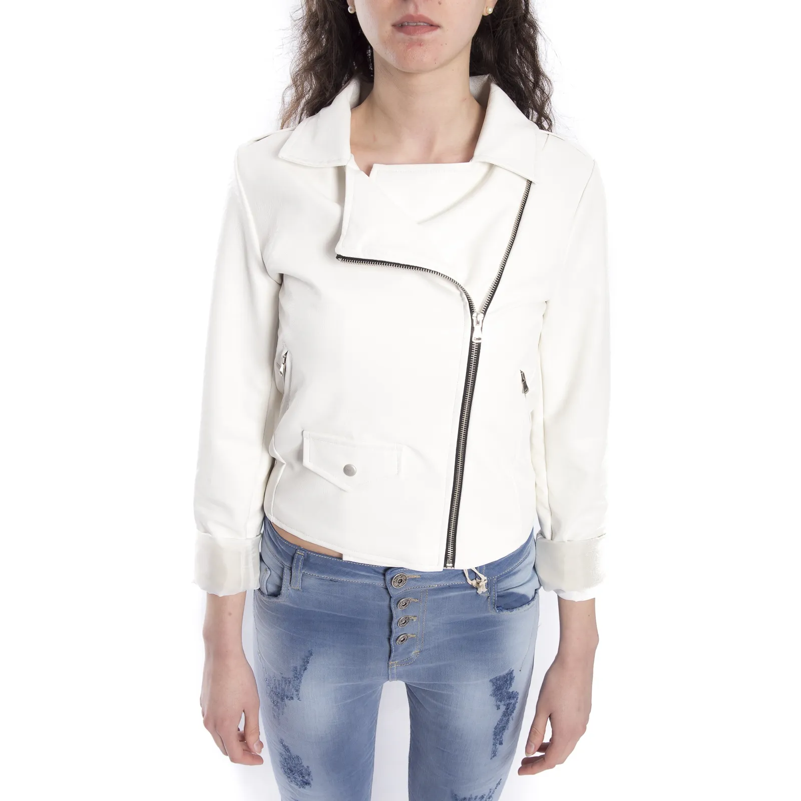 ZIMO Giacca in ecopelle BIANCO Art. 2431