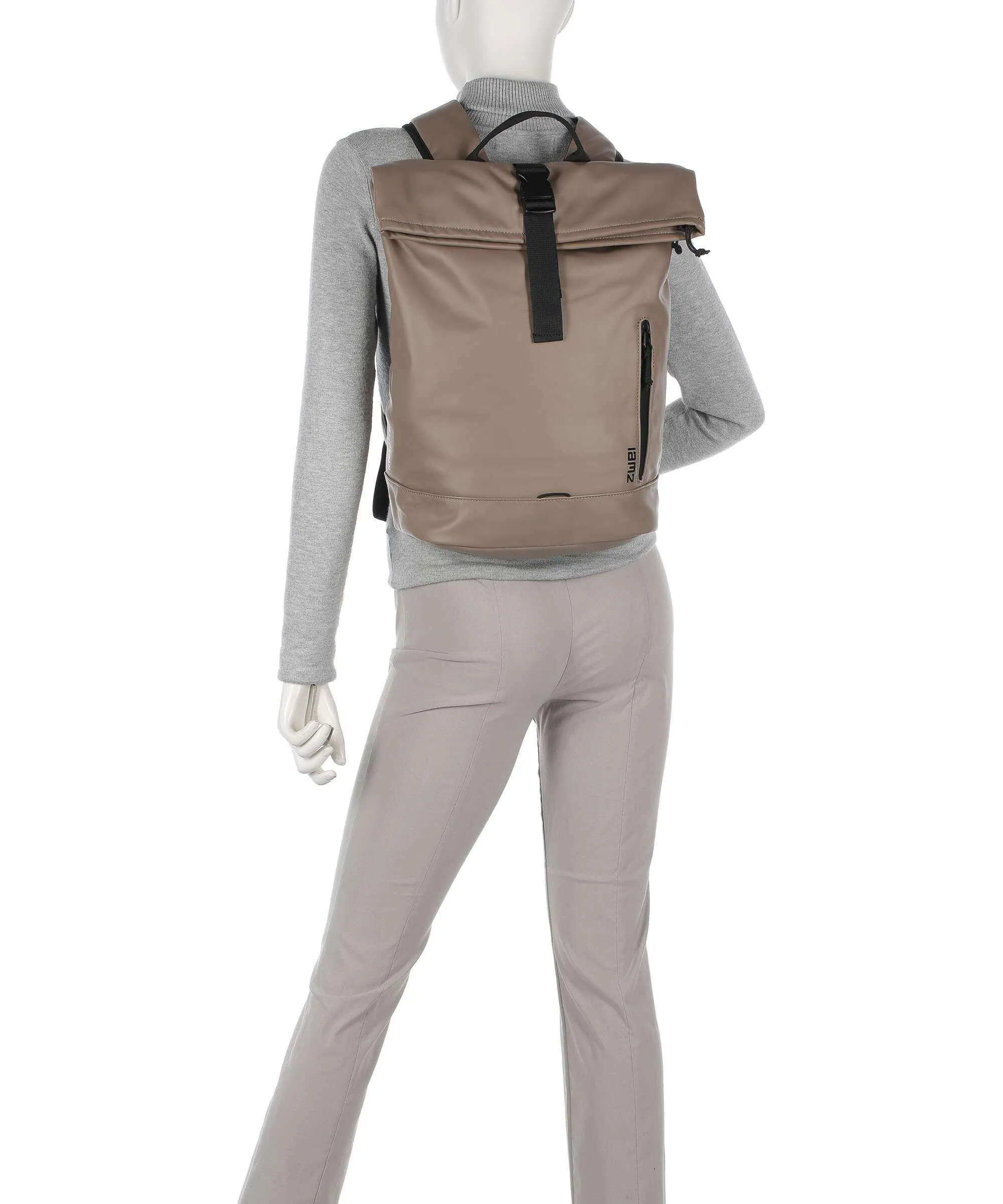  Zwei Cargo CAR200 Zaino roll-top 14″ pelle sintetica taupe  
