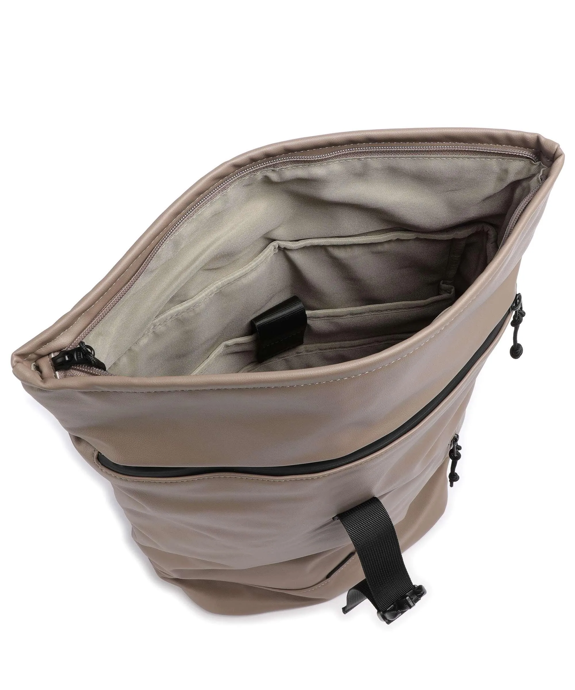  Zwei Cargo CAR200 Zaino roll-top 14″ pelle sintetica taupe  